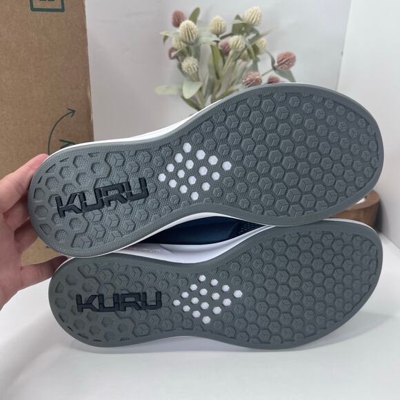 Kuru Atom Walking Comfort Sneaker Indigo/White/Basalt Men 9 Wide NWB